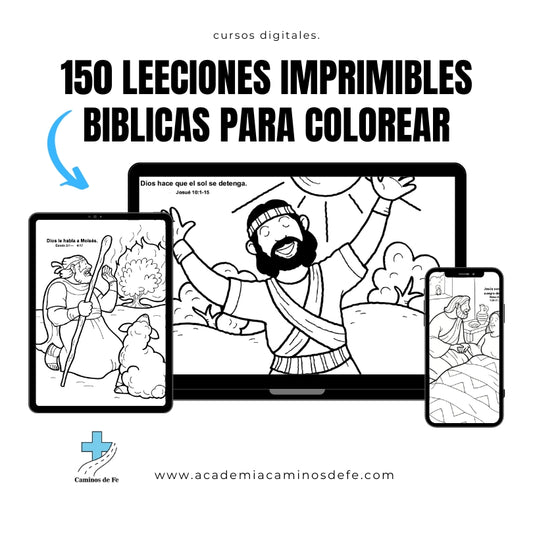 150 leeciones biblicas para colorear